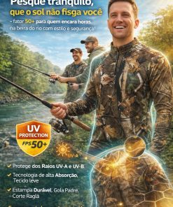 Alternative view of Camisa De Pesca +UV50 Camuflagem Folhagem King