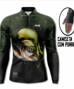 Camisa De Pesca +UV50 DryFit Manga Dedão Tamba Verde King