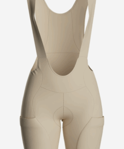 Bretelle De Ciclismo Feminino Pocket Bege Mauro Ribeiro