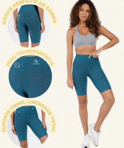 Alternative view of Bermuda Feminina Verde Zero Transparência Aeroginga