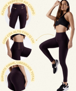 Alternative view of Legging Feminina Violeta Zero Transparência Aeroginga