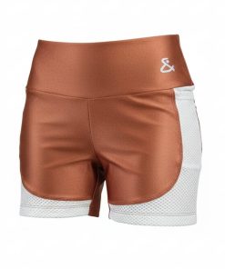 Shorts Feminino Poliamida Bronze Para Treino Movimento e Companhia
