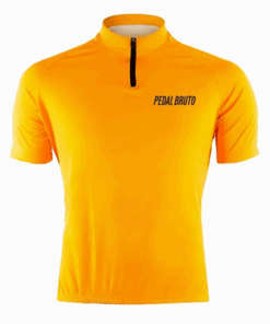 Camisa De Ciclismo Unissex Classic Amarelo Pedal Bruto