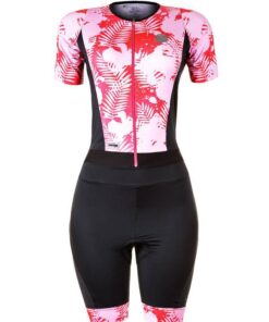 Macaquinho De Ciclismo Leaf Rosa Mauro Ribeiro Sports