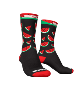 Meia de Ciclismo Unissex Preta Melancia Ert