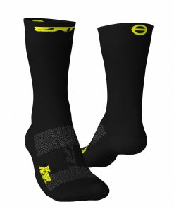 Meia De Ciclismo Unissex Preto e Amarelo Total Ert
