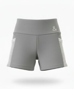 Shorts Feminino Poliamida Cinza Para Treino Movimento e Companhia