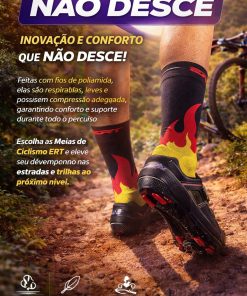 Alternative view of Meia De Ciclismo Unissex Fogo Ert