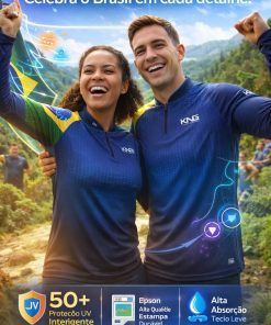 Alternative view of Camisa Esportiva Unissex+UV50 Brasil Azul King