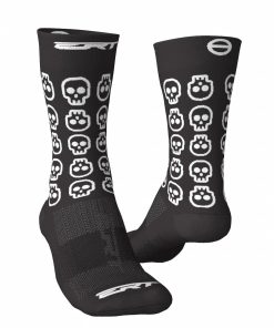 Meia de Ciclismo Unissex Caveira Preta Ert