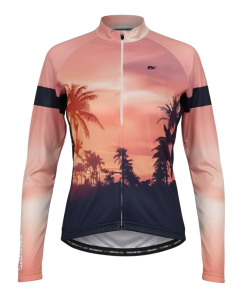 Camisa De Ciclismo Feminina Rosa Estampada Be Fast