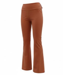 Calça Flare Esportiva Marrom Com Compressão M&C