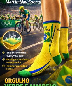 Alternative view of Meia De Ciclismo Brasil Marcio May Sports