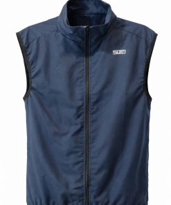 Colete Ciclismo Corta Vento Masculina Azul Marinho Pedal Bruto