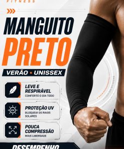 Alternative view of Manguito Verão Preto Unissex Febe Fitness