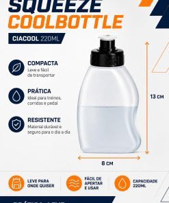 Alternative view of Garrafa de Hidratação Corrida Squeeze Coolbottle 220ml Transparente Ciacool